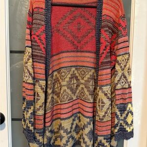 Say What? Vibrant Geometric Cardigan